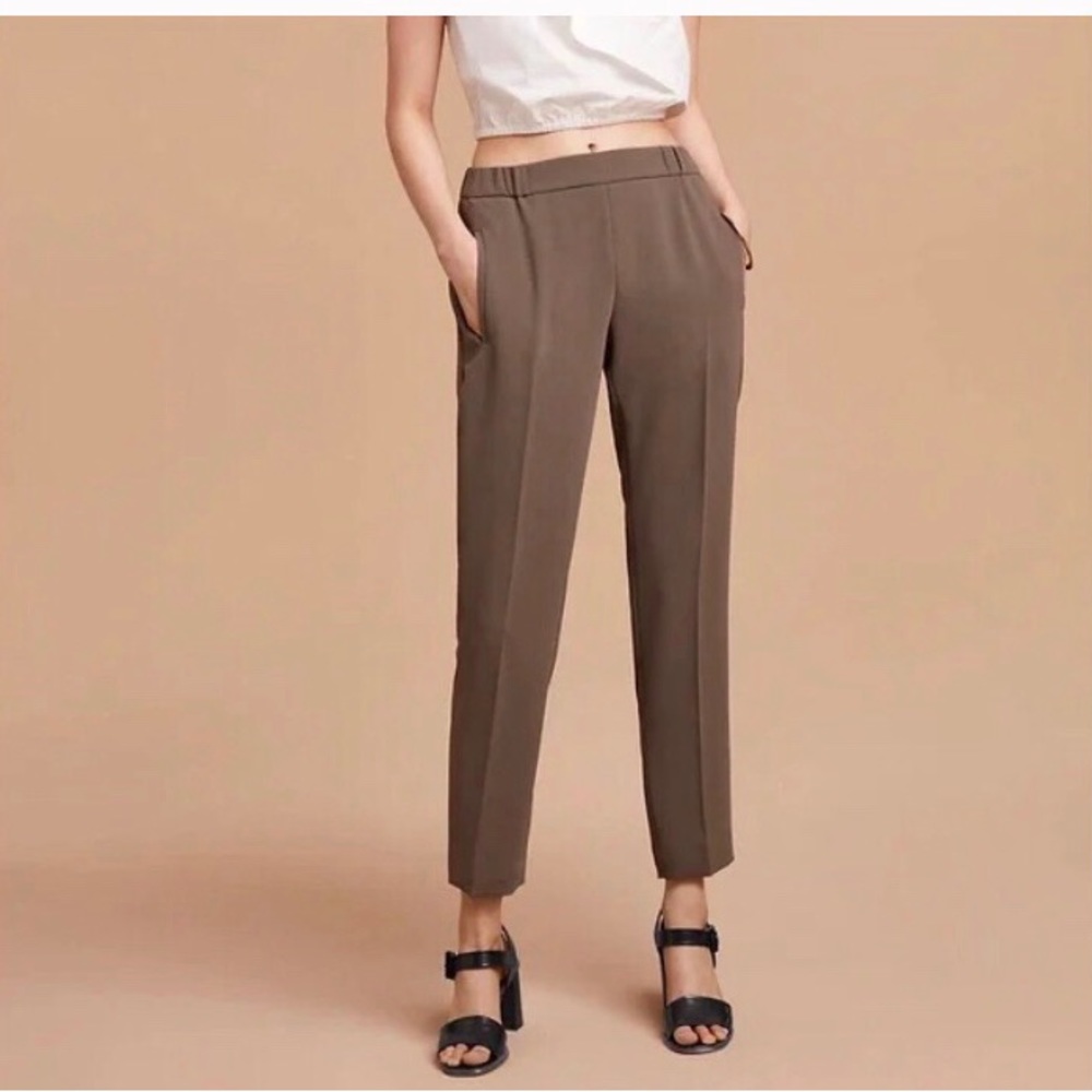 Aritzia Wilfred darontal cropped Japanese crepe pant black